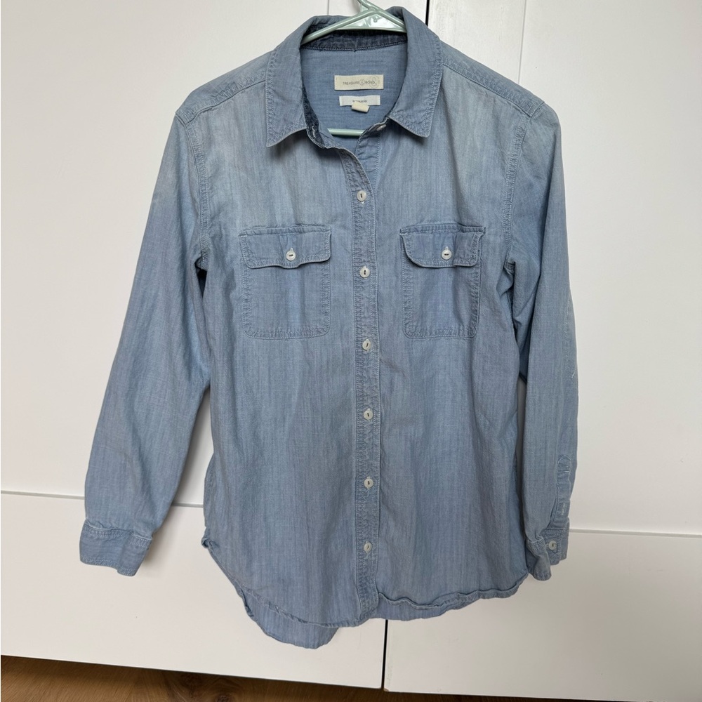 Treasure & Bond Soft Blue Chambray Shirt